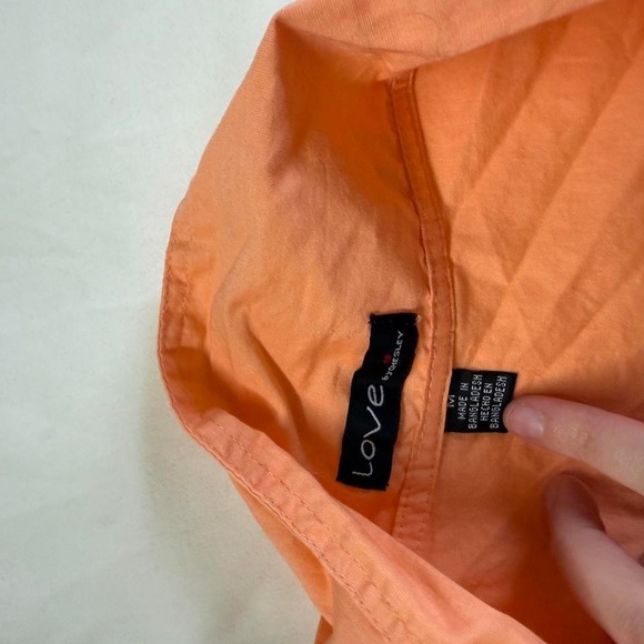Y2K orange tie front blouse Love brand size medium - Picture 4 of 4